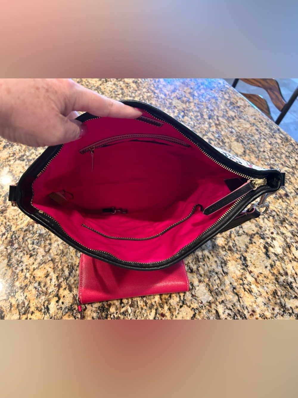 Dooney & Bourke Disney “Minnie in the Park” Hobo Bag AND Coordinating Wallet Set - Picture 7 of 16
